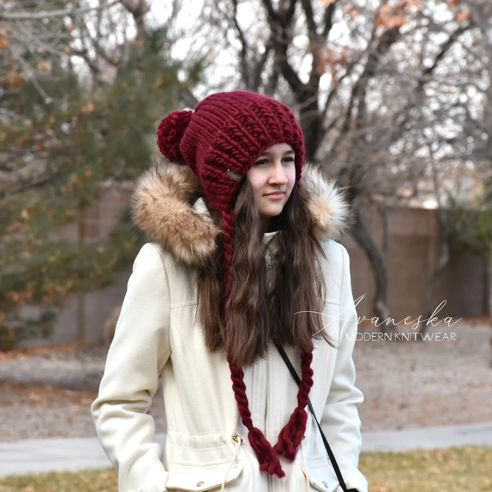 100% Wool Bonnet Style Slouchy Hat