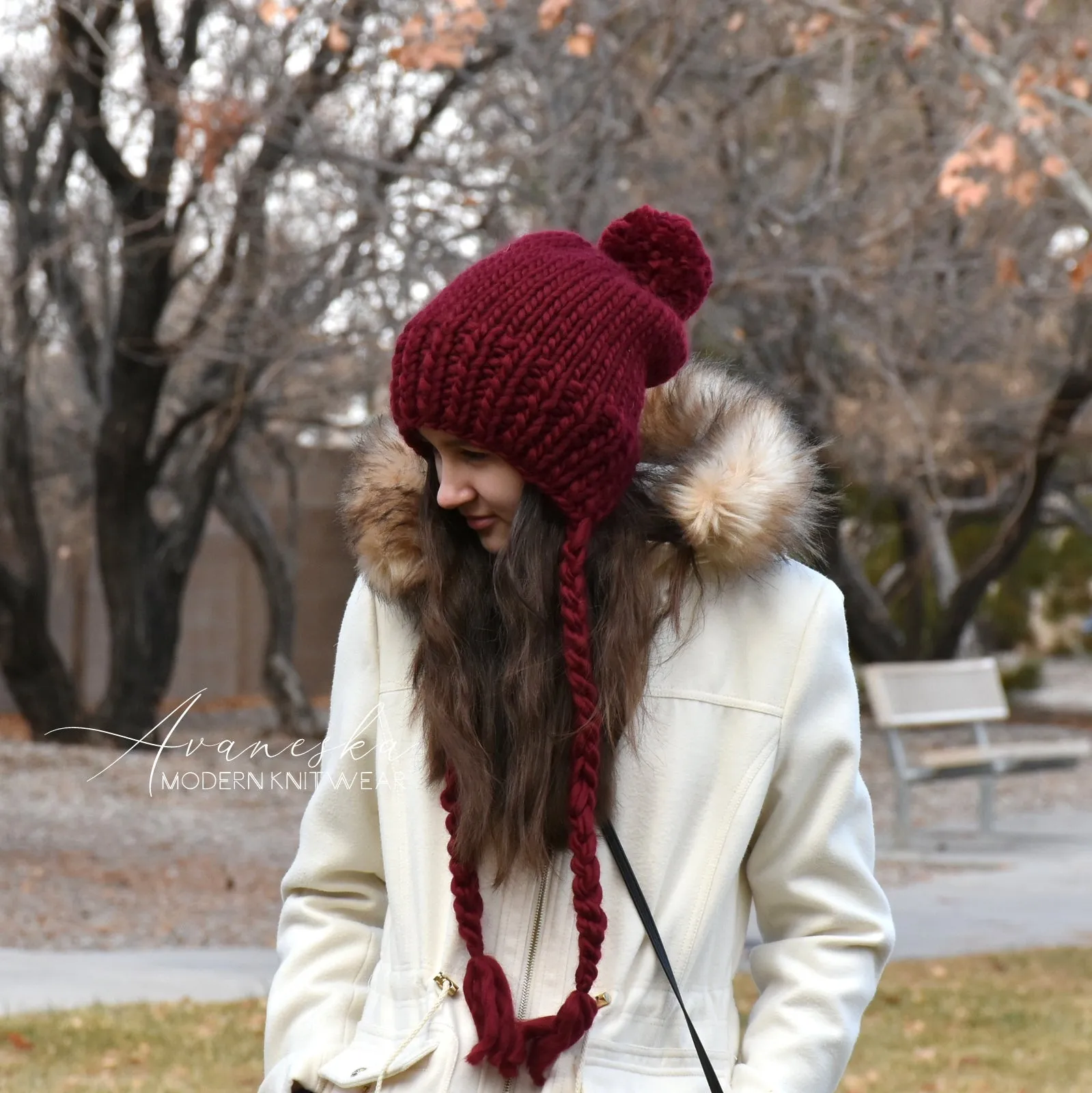 100% Wool Bonnet Style Slouchy Hat