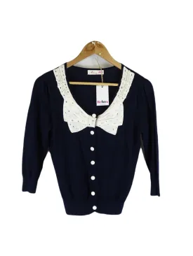 Alannah Hill Navy And Cream Cardigan 14