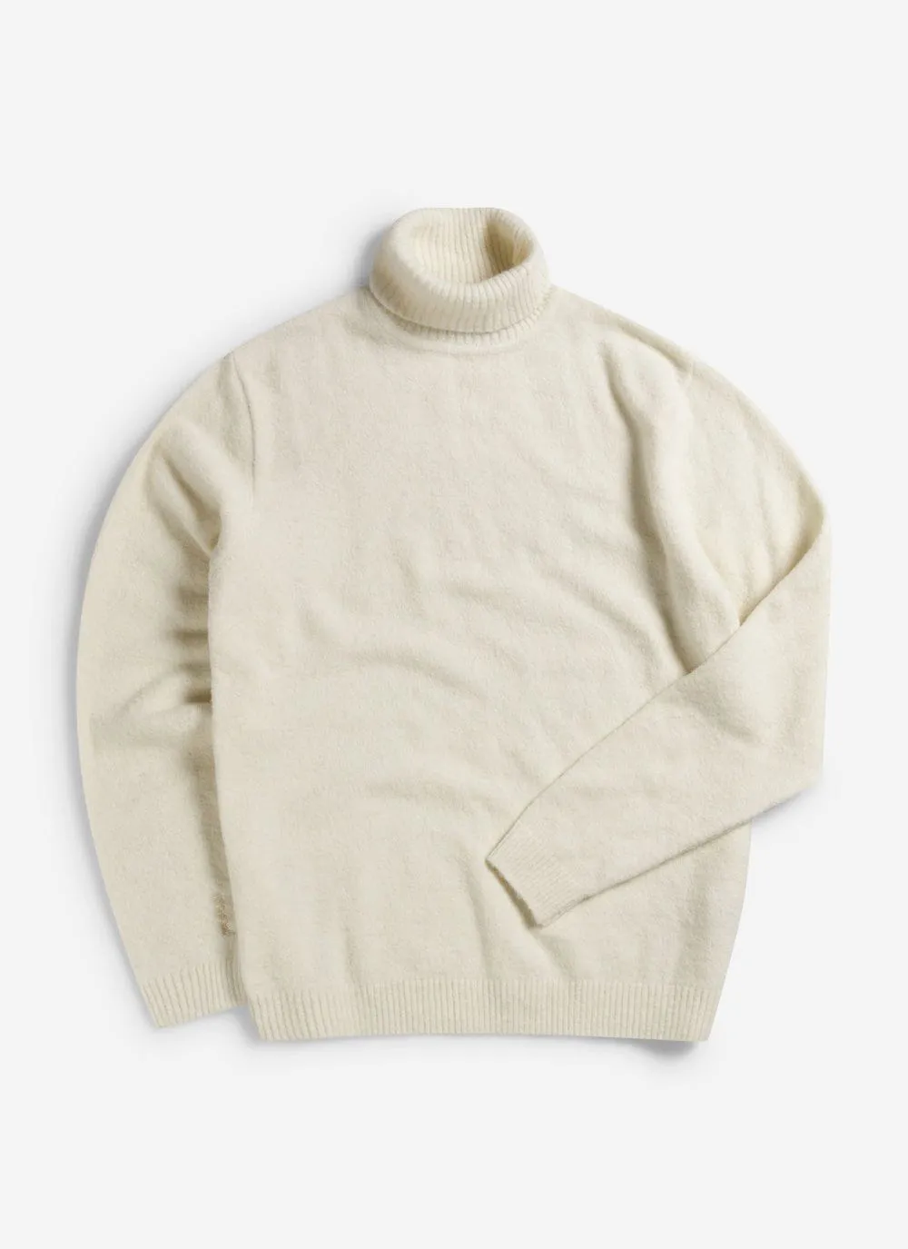 Auxiliary Roll Neck Jumper | Alpaca Wool | Ecru