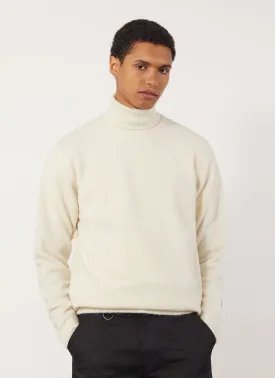 Auxiliary Roll Neck Jumper | Alpaca Wool | Ecru