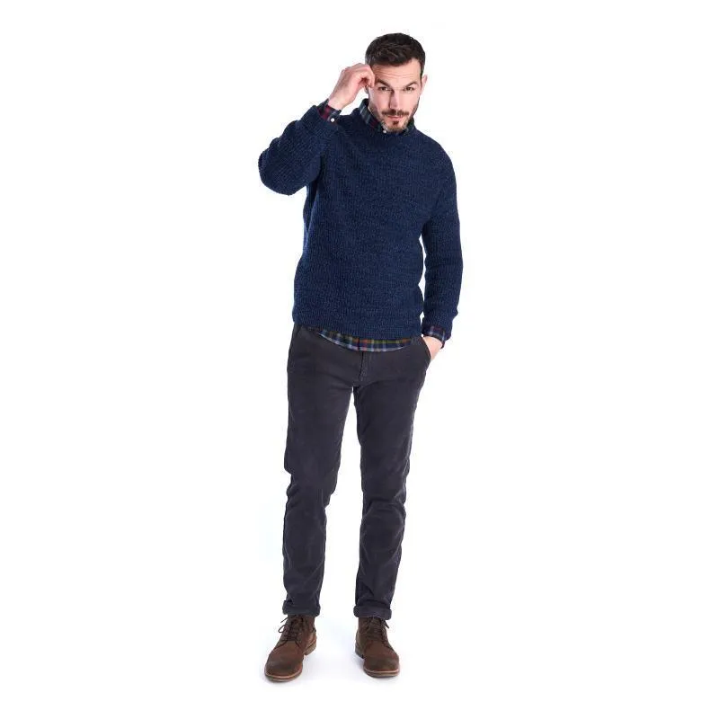 Barbour Horseford Lambswool Crew Neck Mens Jumper - Navy