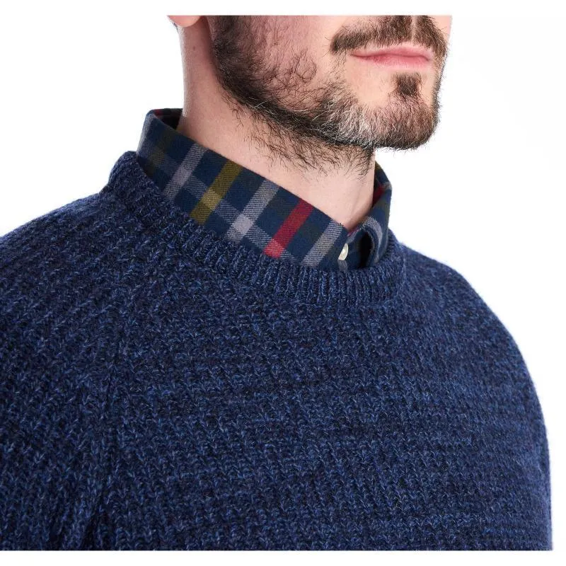 Barbour Horseford Lambswool Crew Neck Mens Jumper - Navy