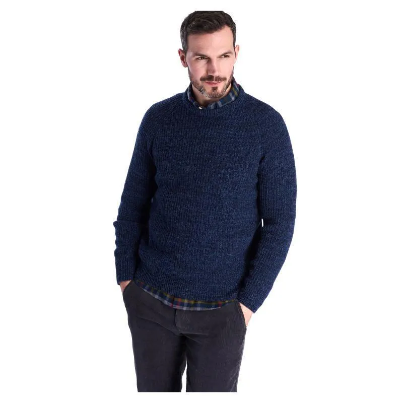 Barbour Horseford Lambswool Crew Neck Mens Jumper - Navy