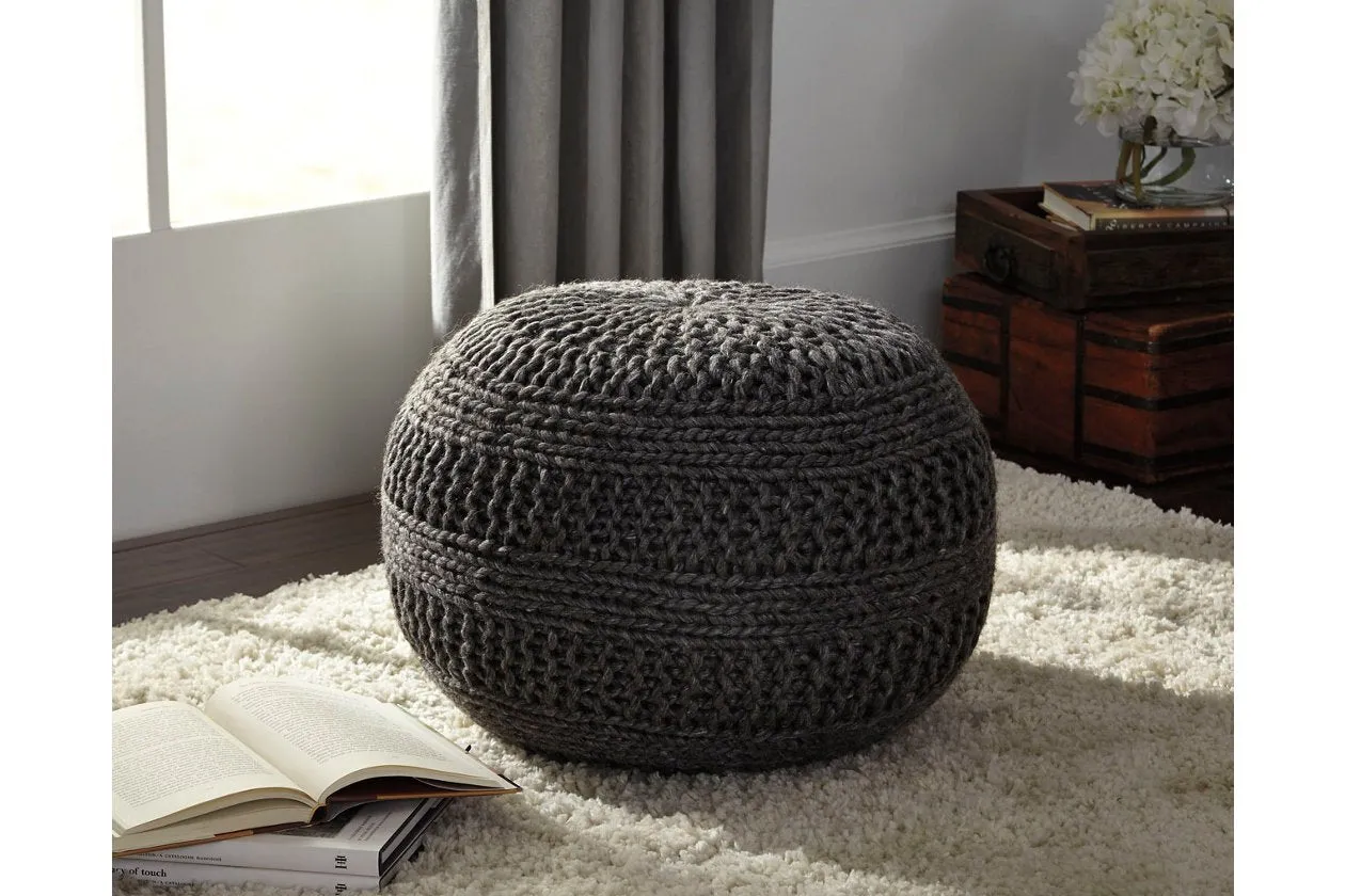 Benedict Charcoal Pouf