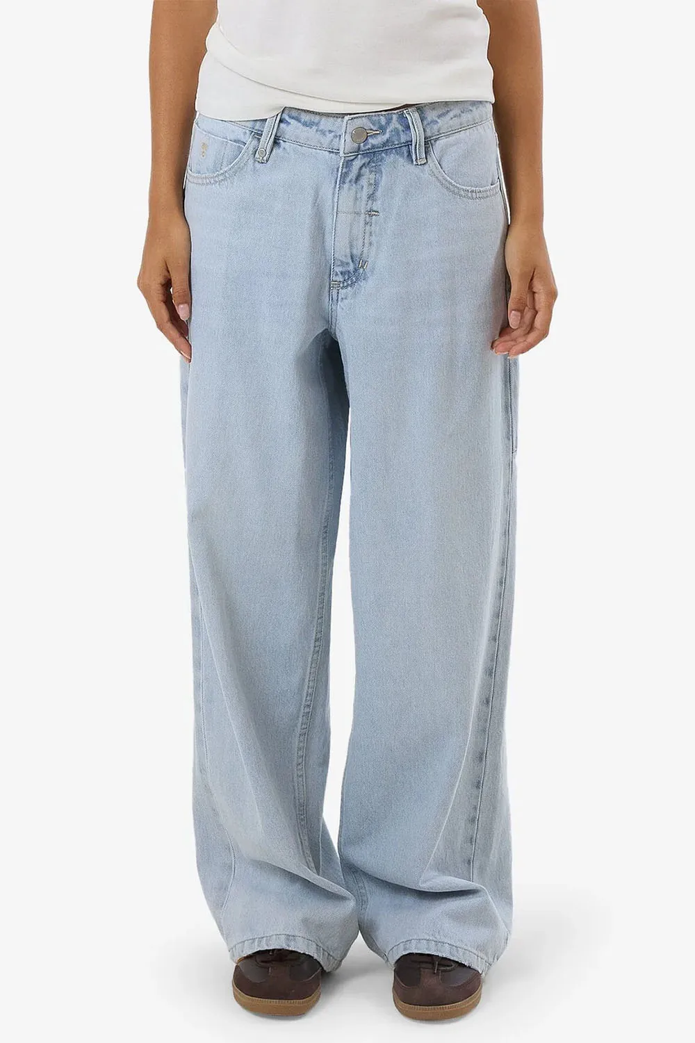 BILLIE LOW BAGGIE JEAN - LIGHT ASH BLUE