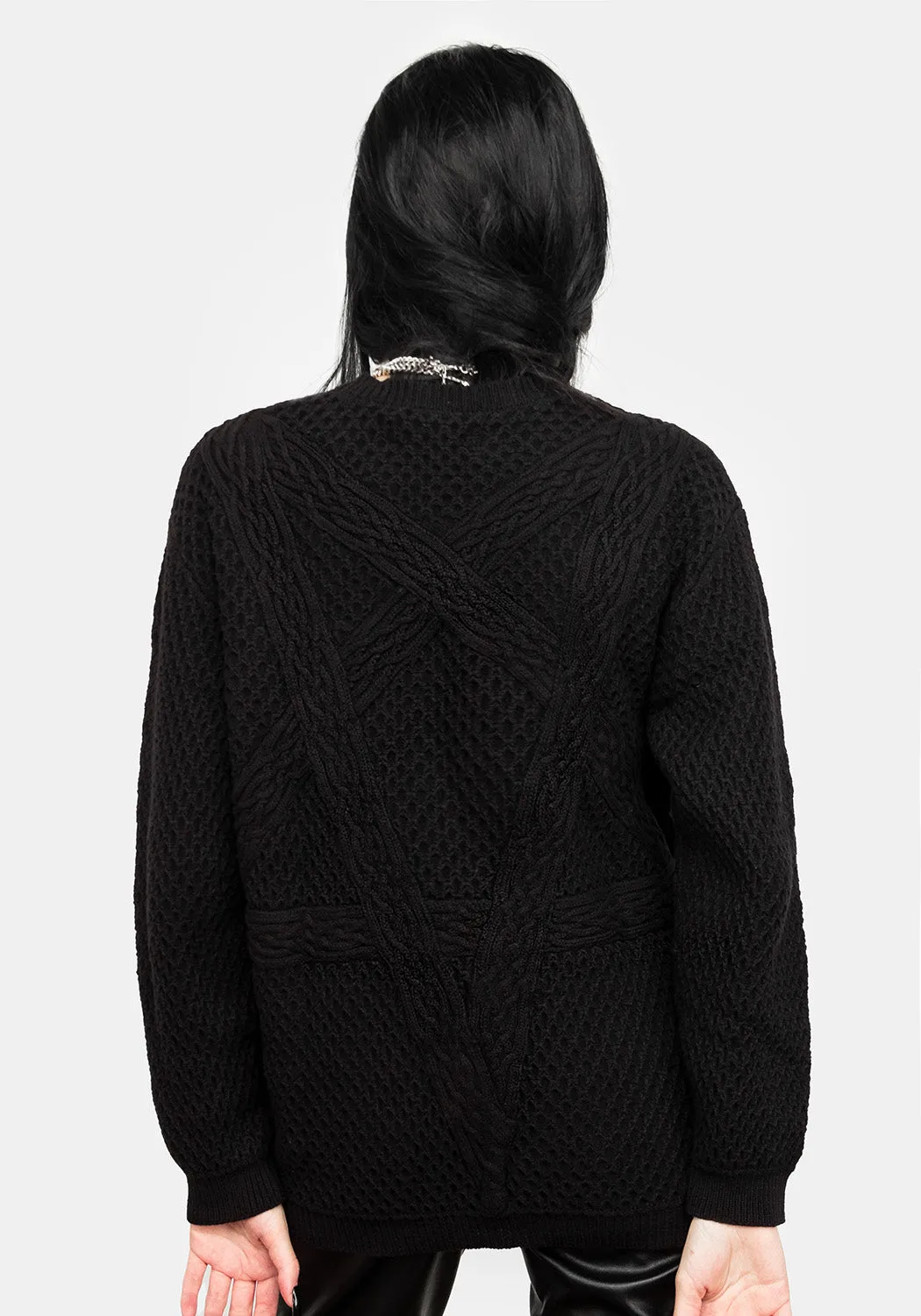 Blessing Oversized Cable Pentagram Jumper