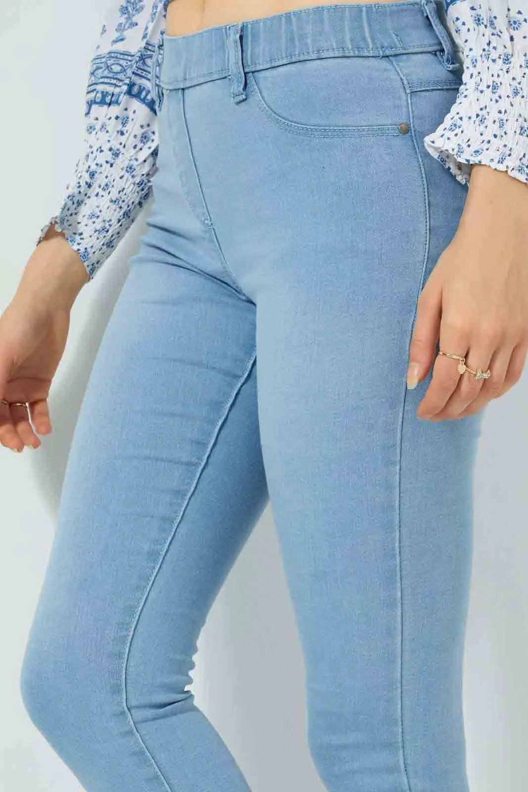 Blue Super-Skinny Fit Jegging