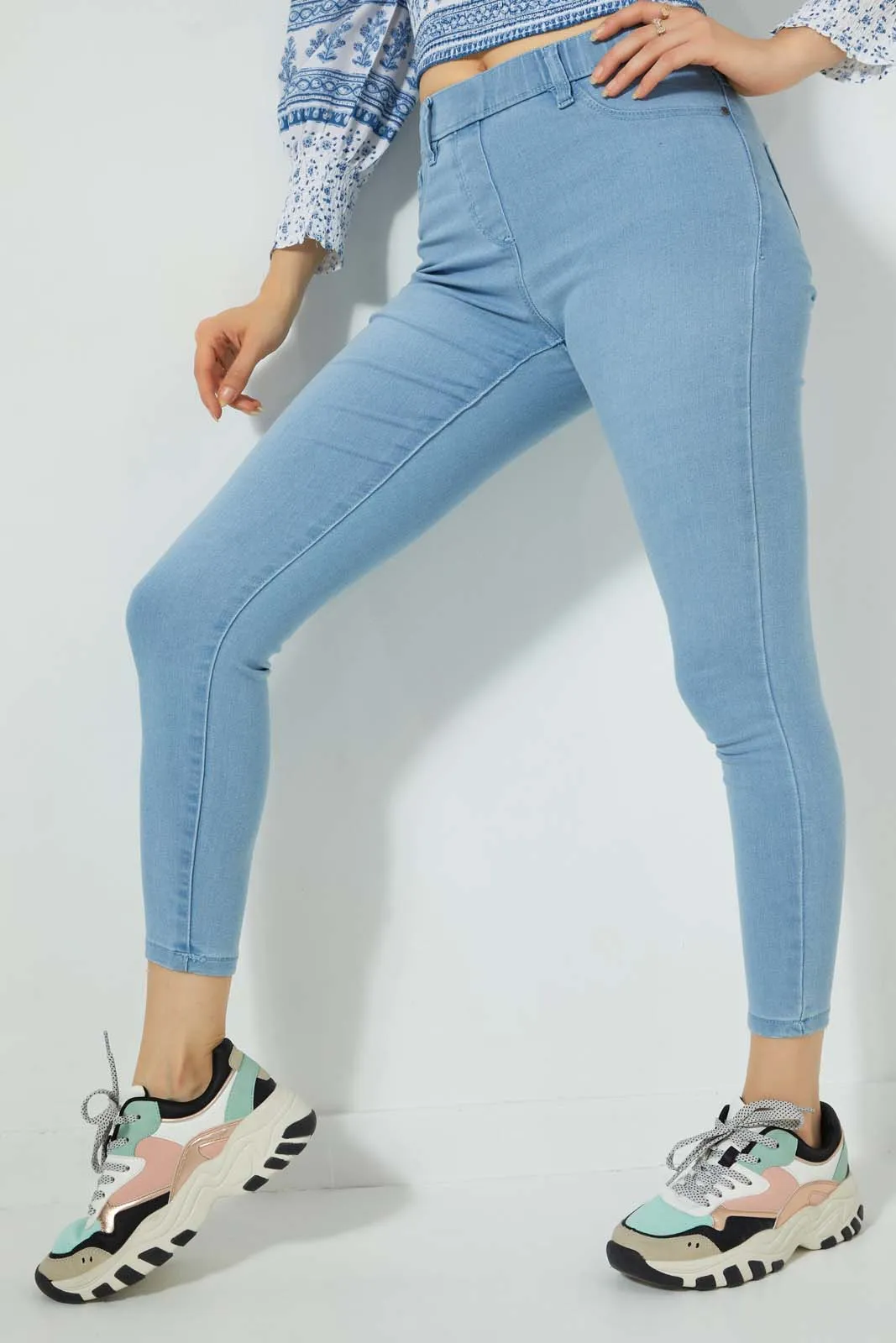 Blue Super-Skinny Fit Jegging