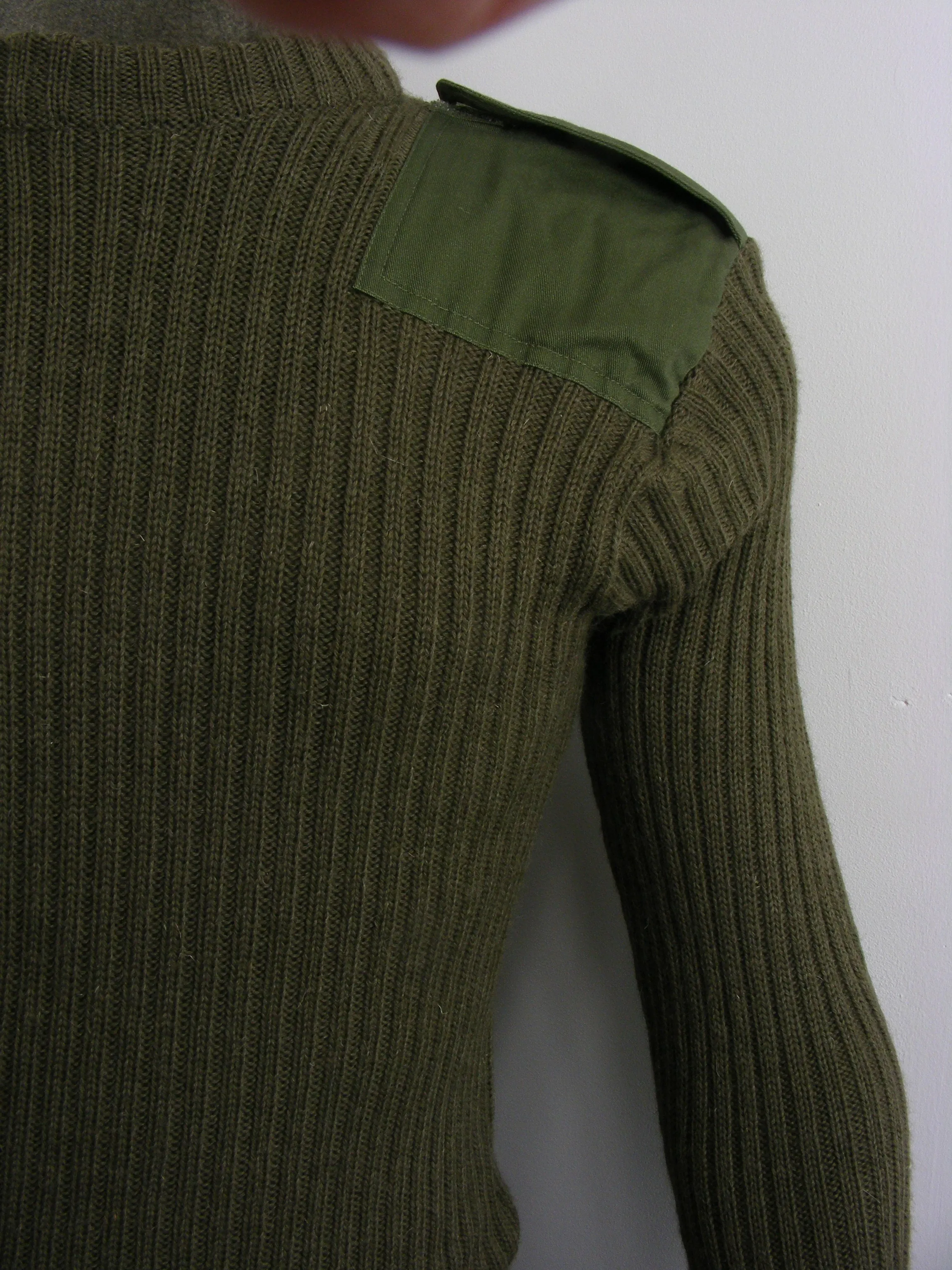 British Army Olive Green Jumper - Woolly Pulley Distressed