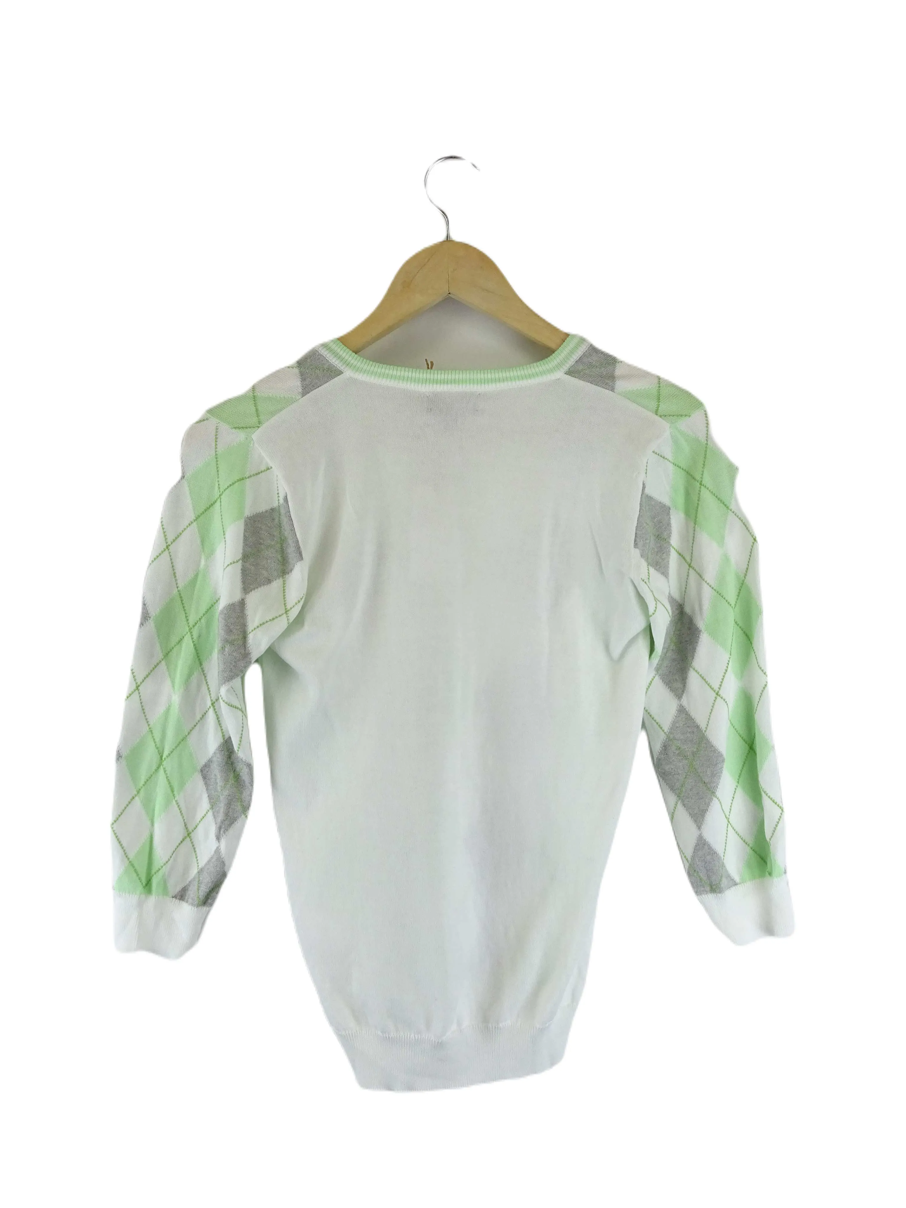 Burberry Golf Green And Grey Jumper S