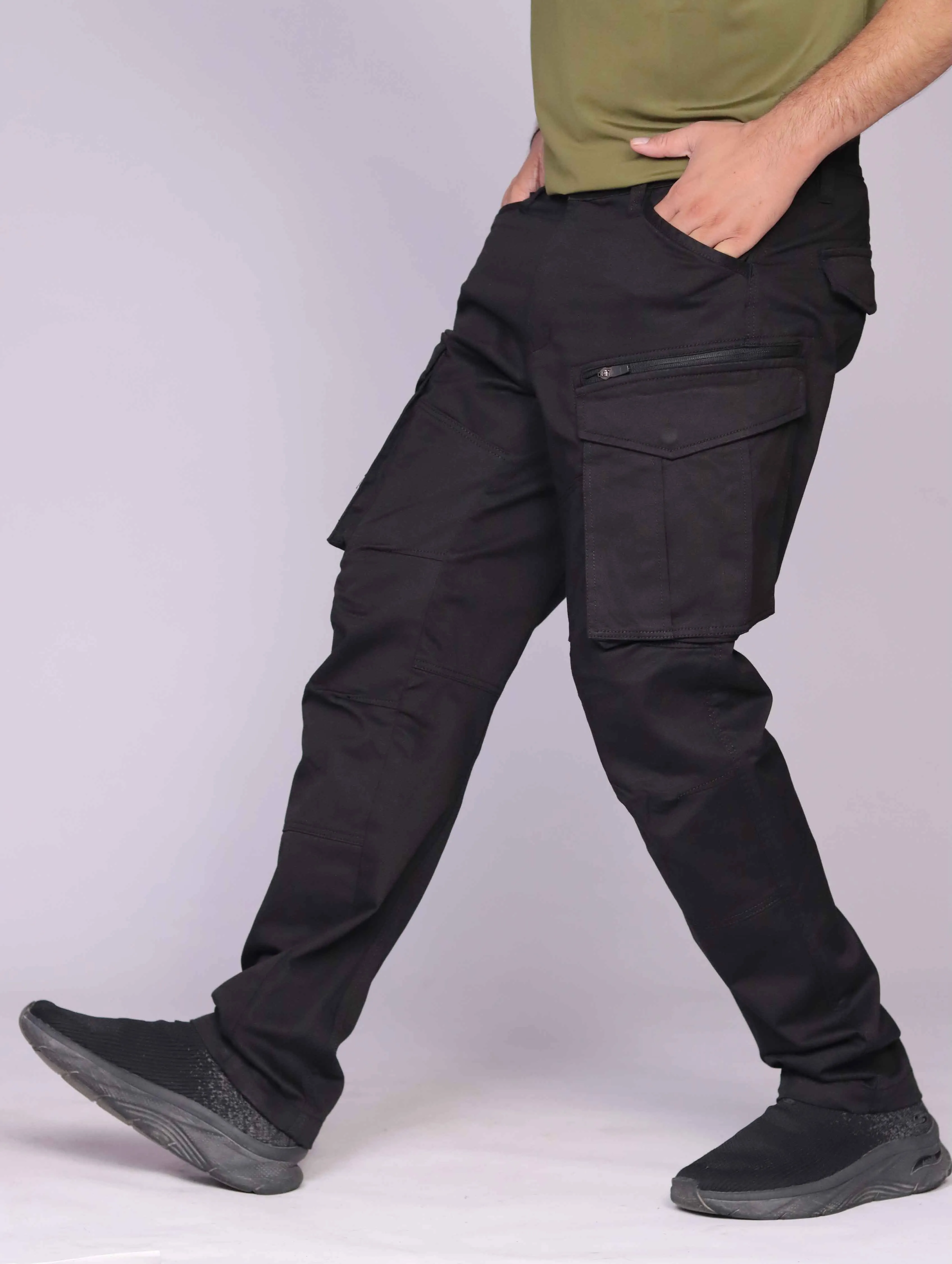 Celebrity Cargo Durable Cotton, Comfortable and Perfect Fit.(BLACK)-style 17