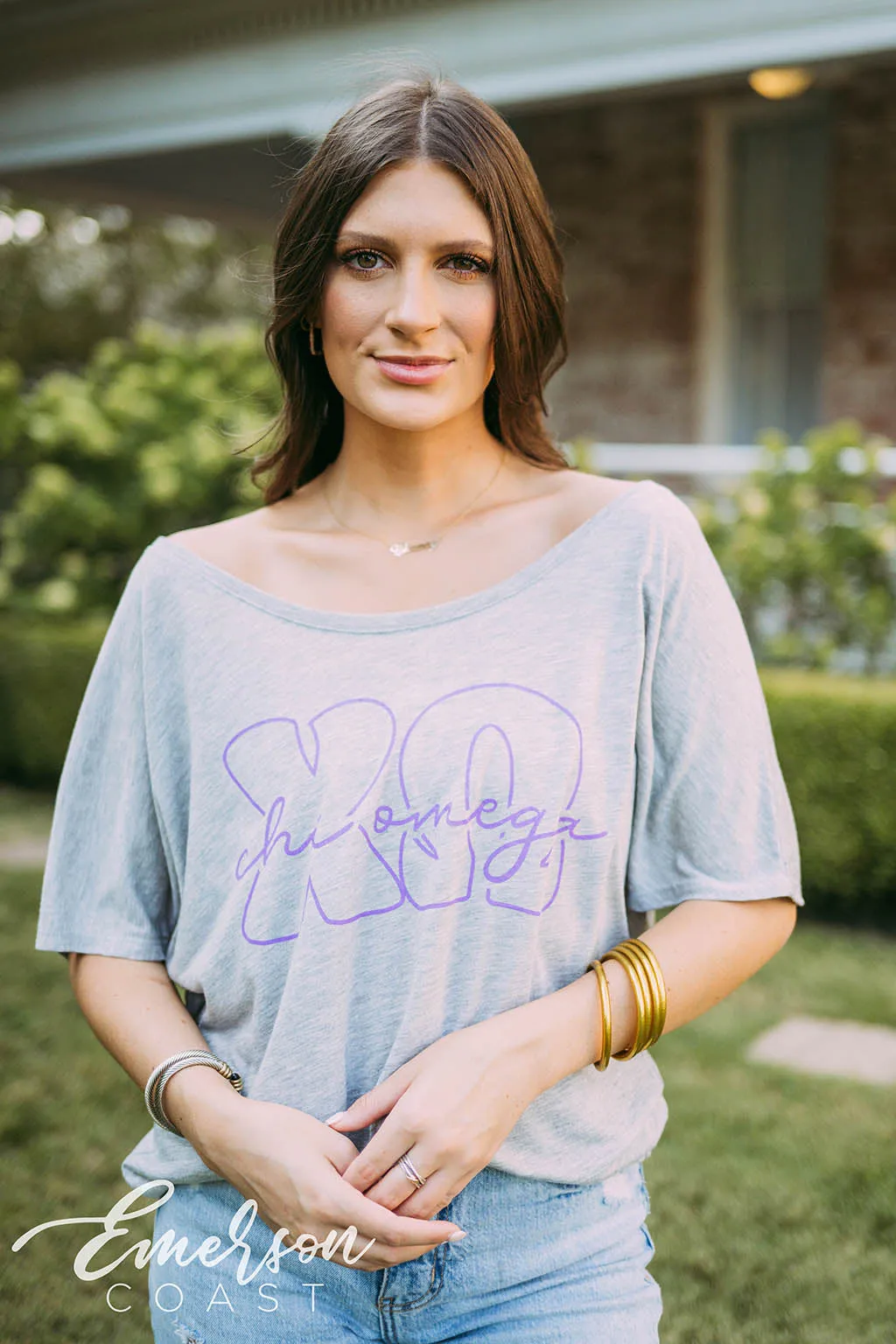 Chi Omega Recruitment Slouchy Tee