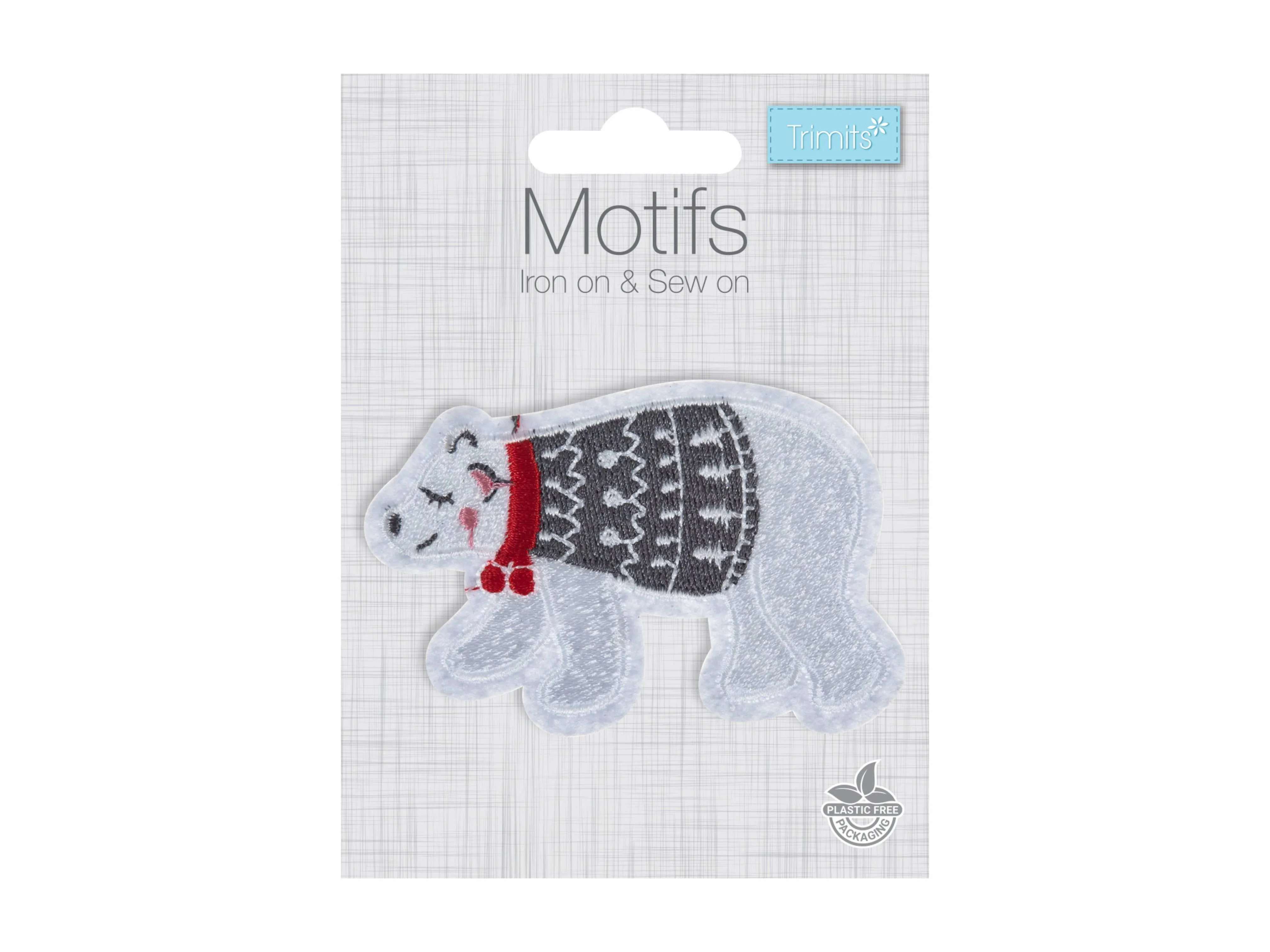 Christmas Motifs - Iron -On & Sew-On Patch POLAR BEAR