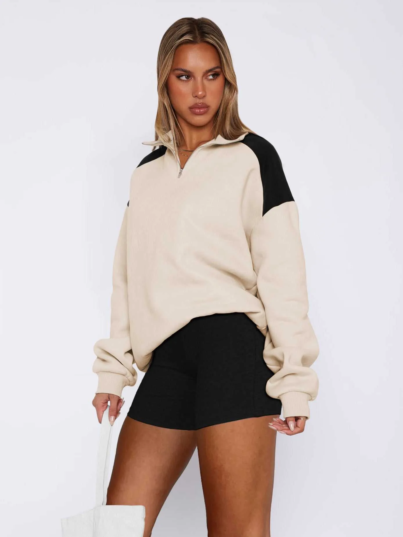 Color Block Pullover Sweatshirt