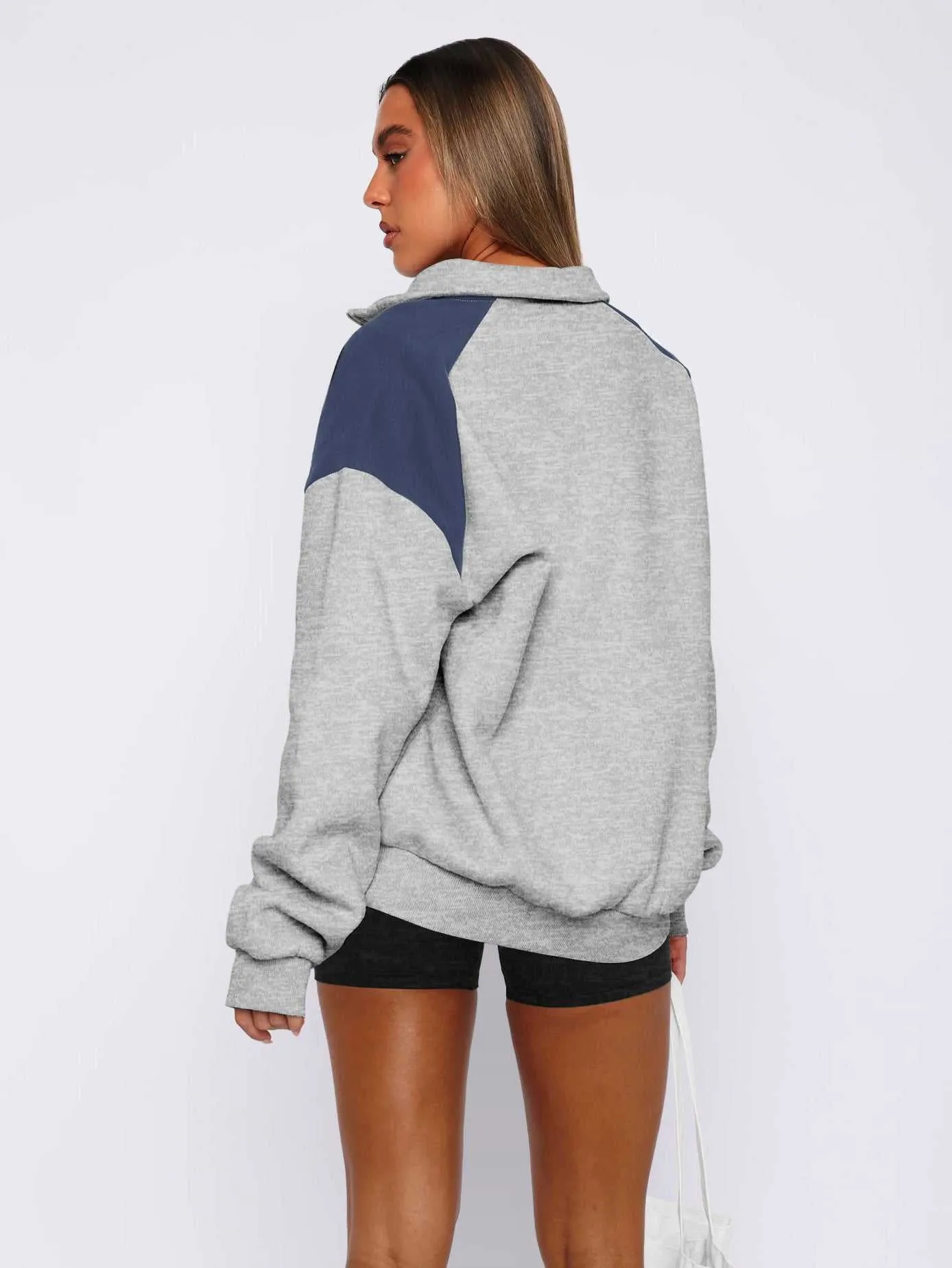 Color Block Pullover Sweatshirt