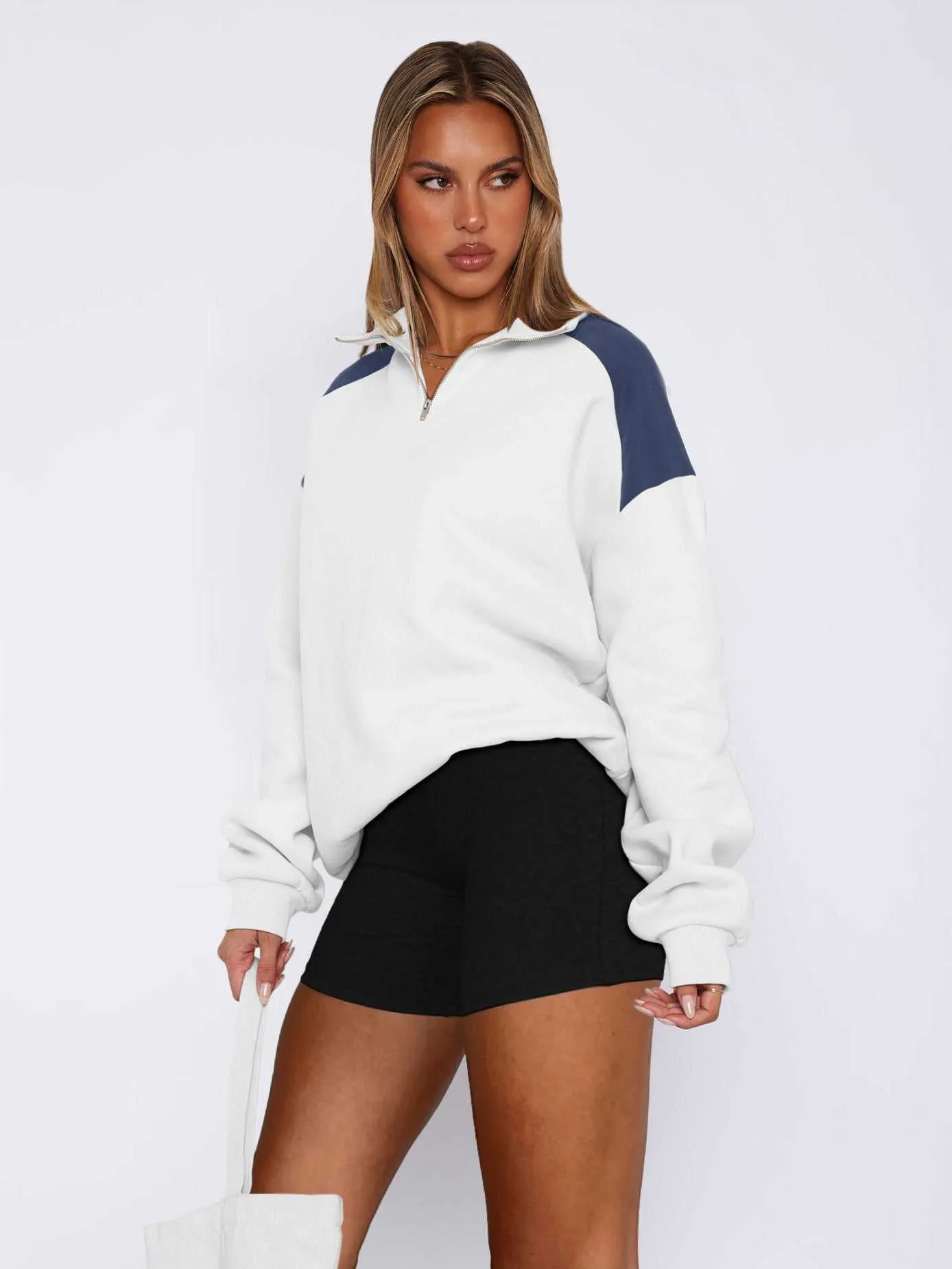 Color Block Pullover Sweatshirt