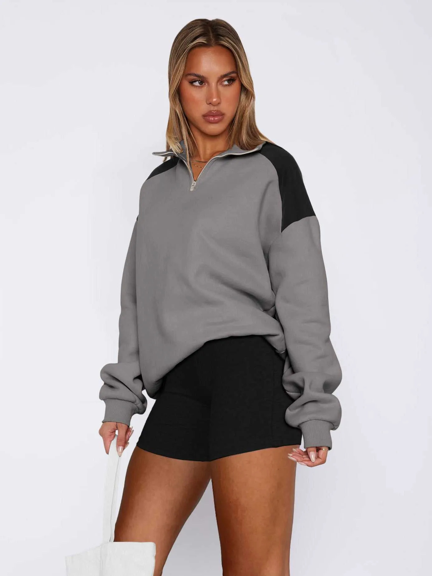 Color Block Pullover Sweatshirt