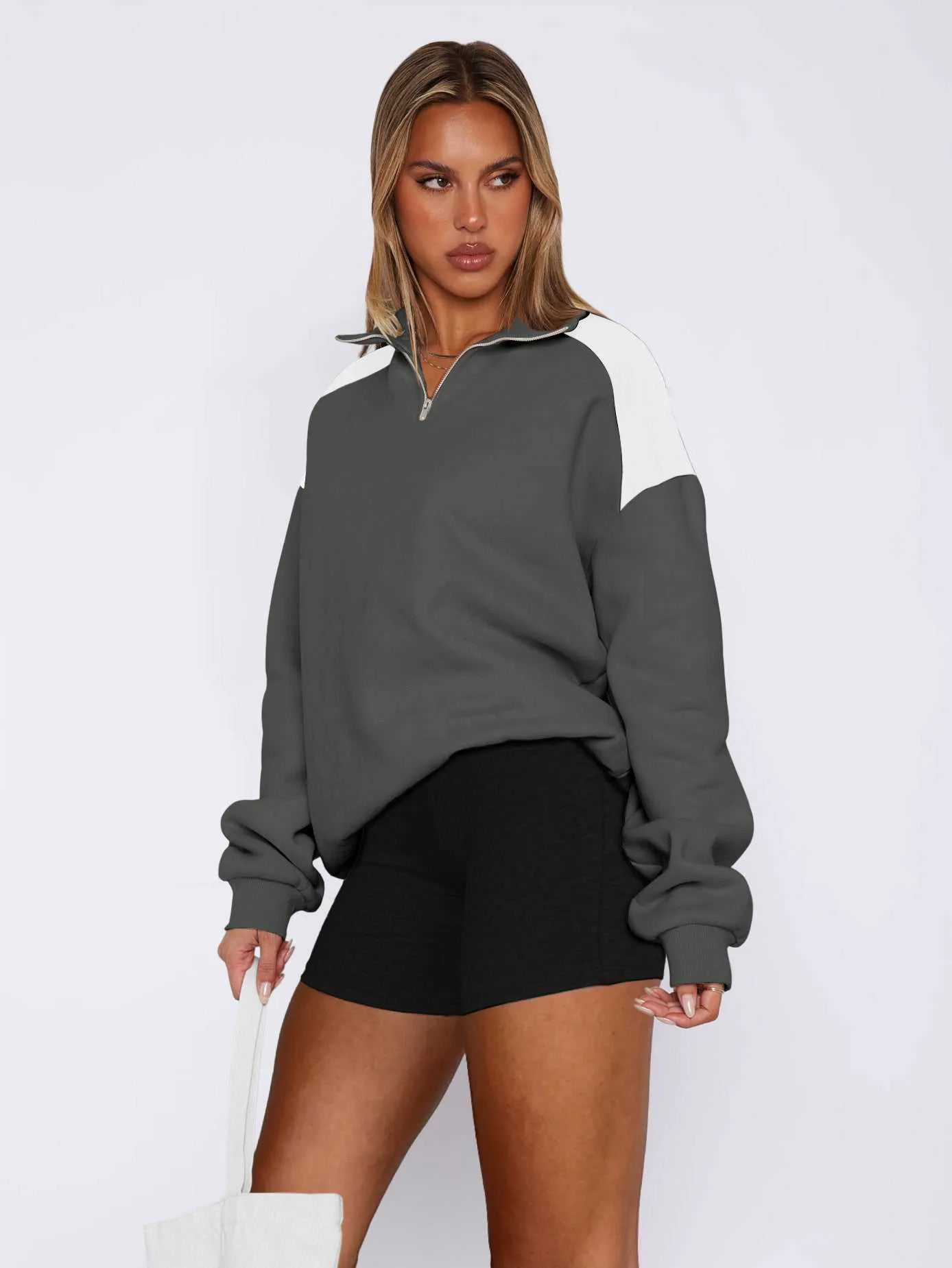 Color Block Pullover Sweatshirt