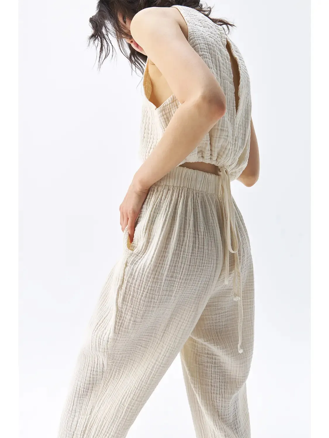 crinkle slouchy pants