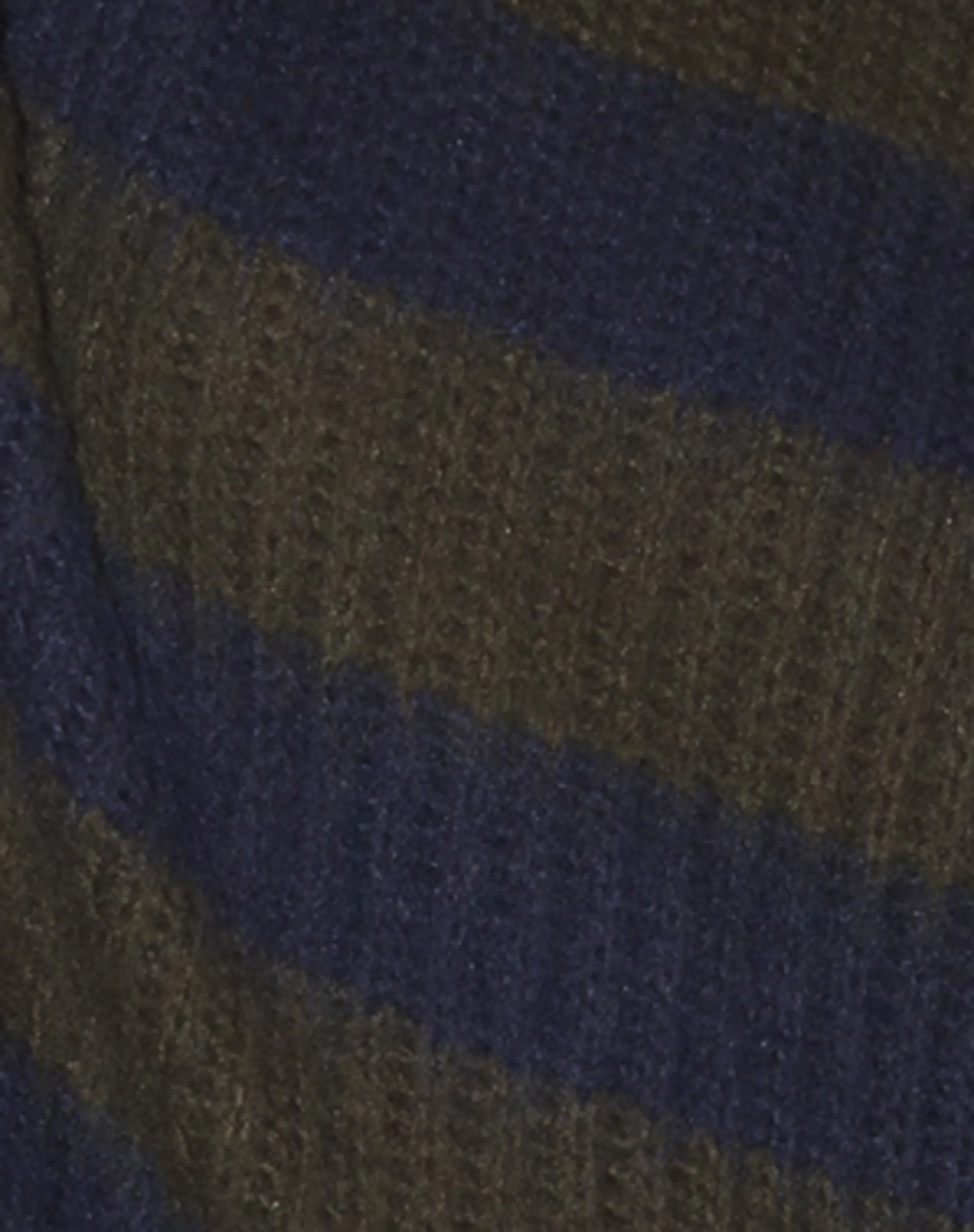 Daren Knitted Oversized Jumper in Khaki and Navy Blue Stripe