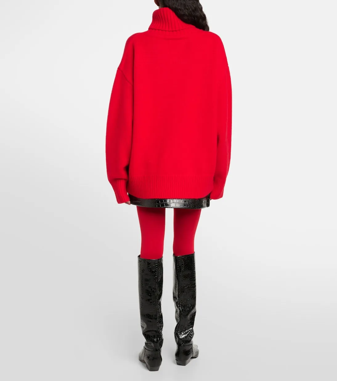 Extreme Cashmere Oversized Cashmere Sweater xtra Turtleneck, Red