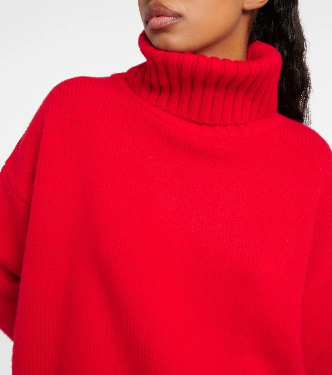 Extreme Cashmere Oversized Cashmere Sweater xtra Turtleneck, Red