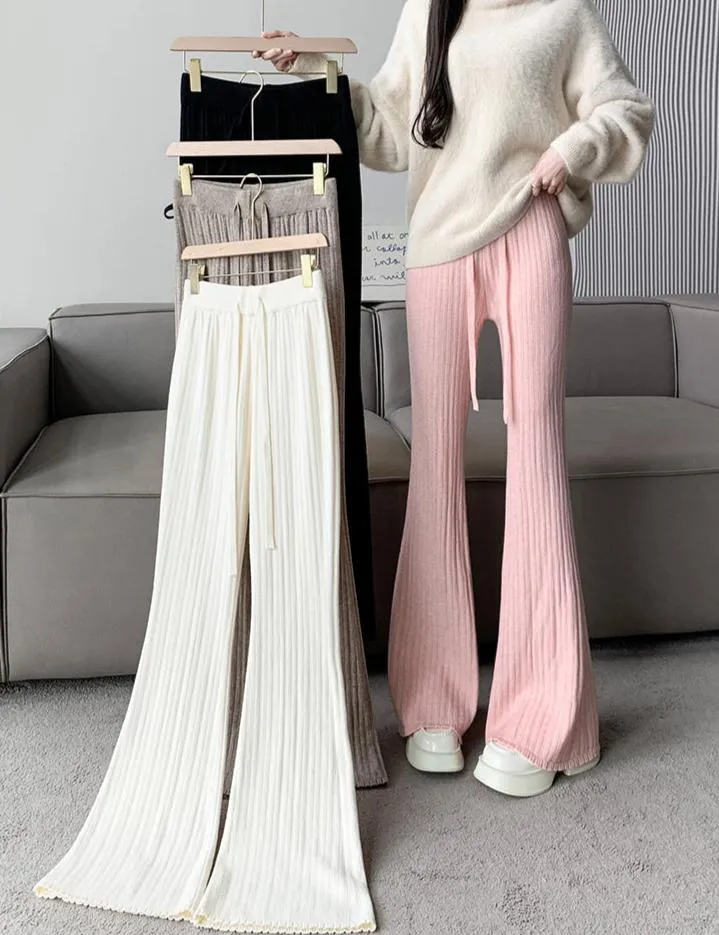 Fashionkova Miral Ribbed Knit Flare Pants