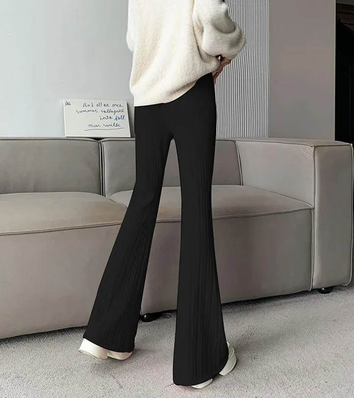 Fashionkova Miral Ribbed Knit Flare Pants