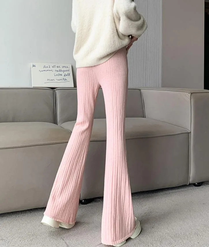 Fashionkova Miral Ribbed Knit Flare Pants