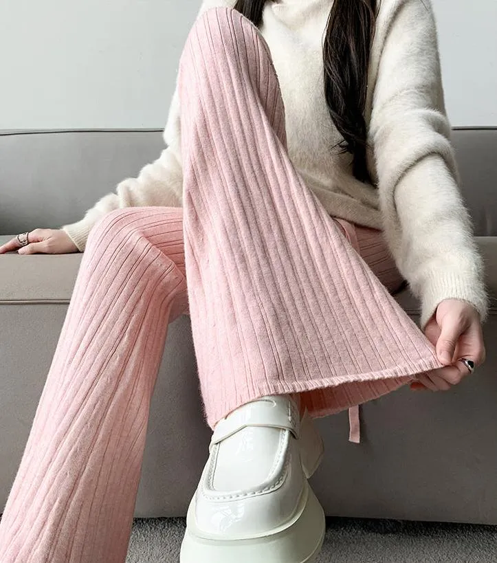 Fashionkova Miral Ribbed Knit Flare Pants