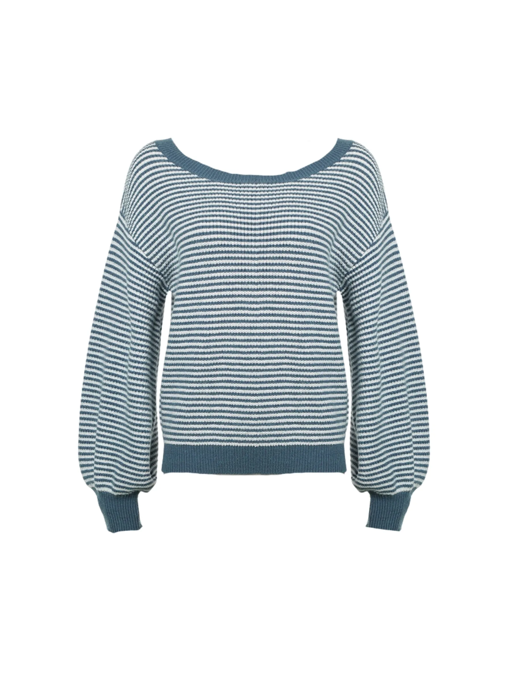 Fashionkova Nura Striped Off-Shoulder Sweater