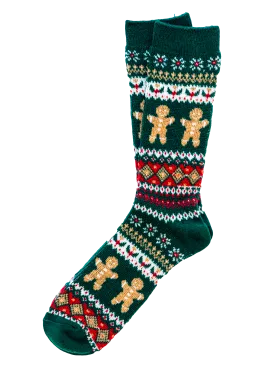 Gingerbread Fair Isle Socks