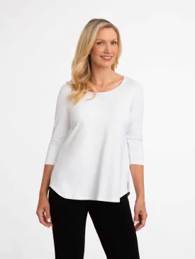 Go To Classic T Relax, 3/4 Sleeve, White