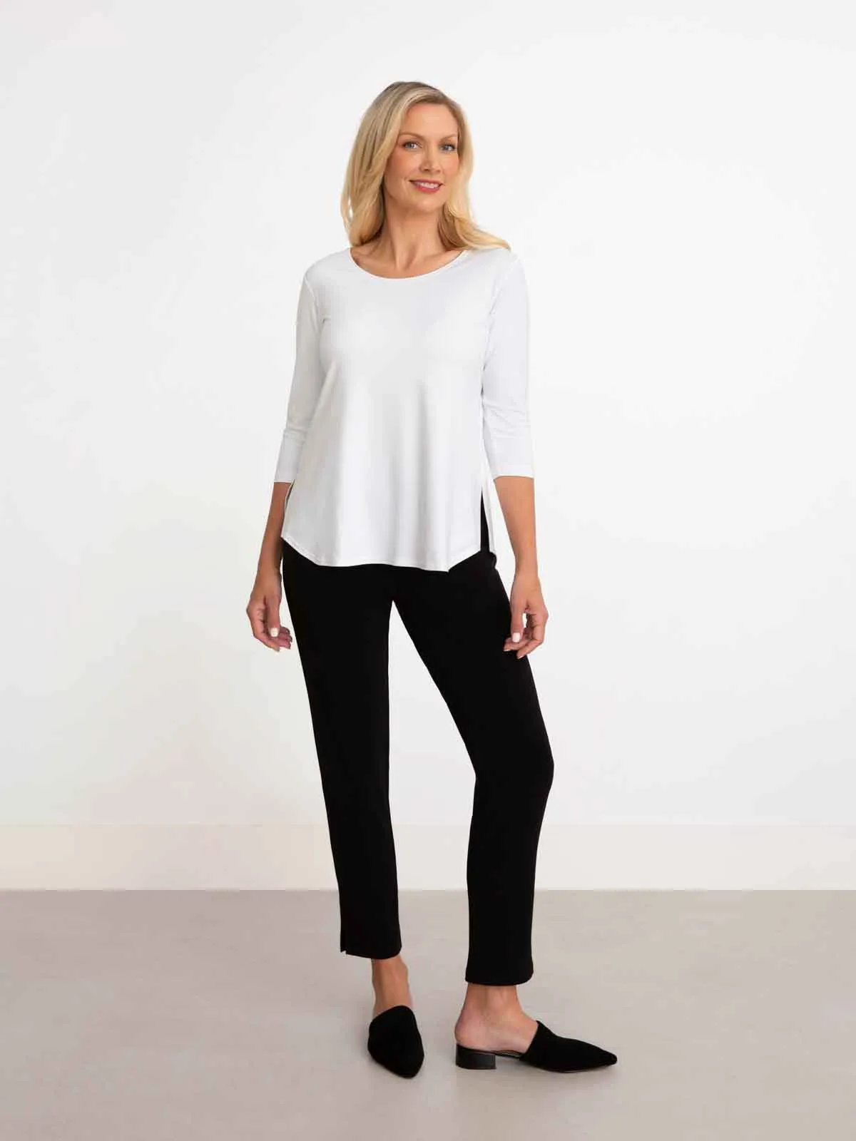 Go To Classic T Relax, 3/4 Sleeve, White