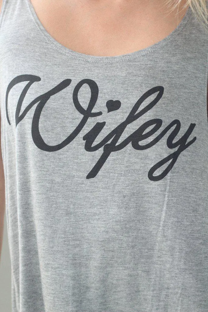 Gray "Wifey" Tank Top