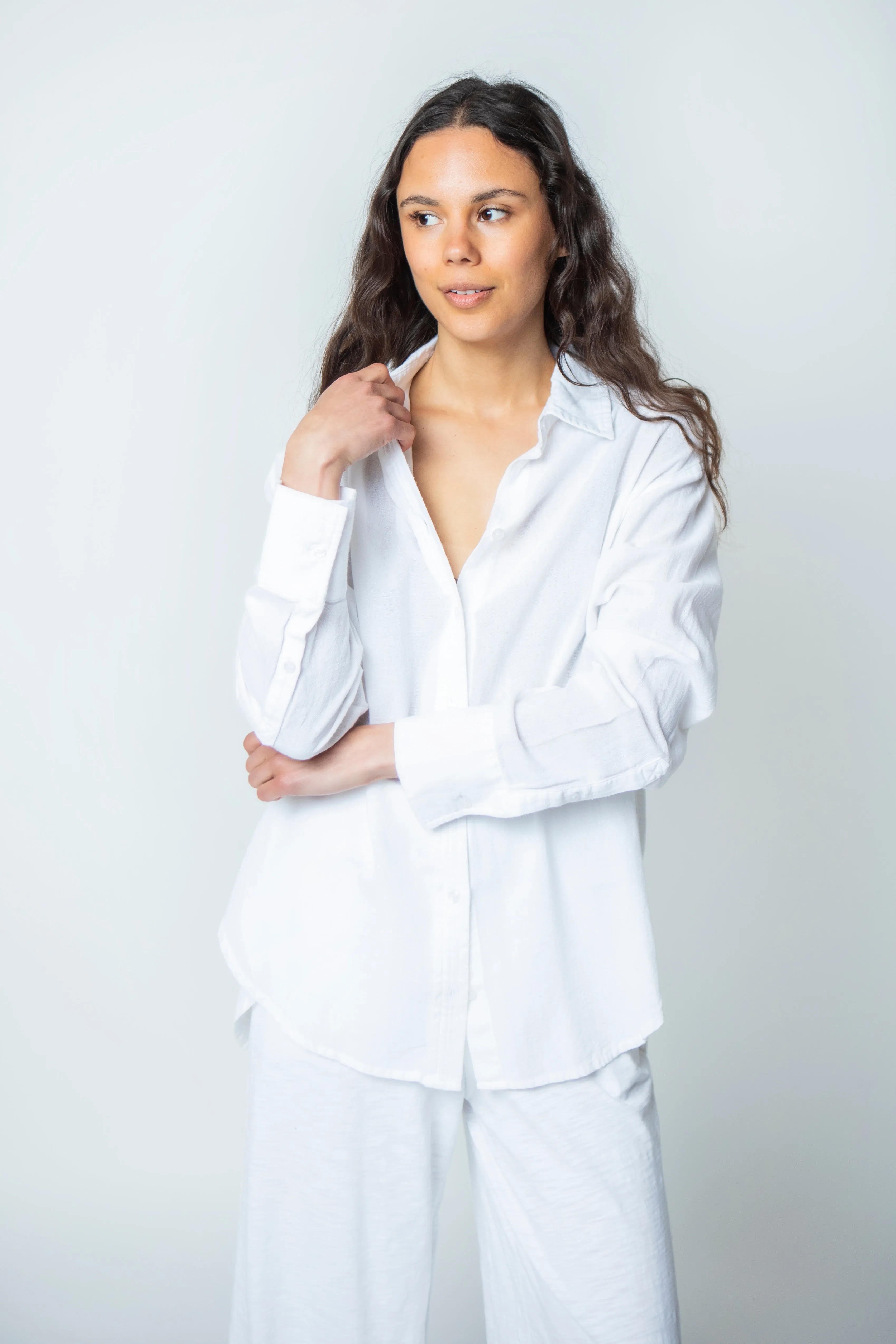 Kelli Gauze Button-Down