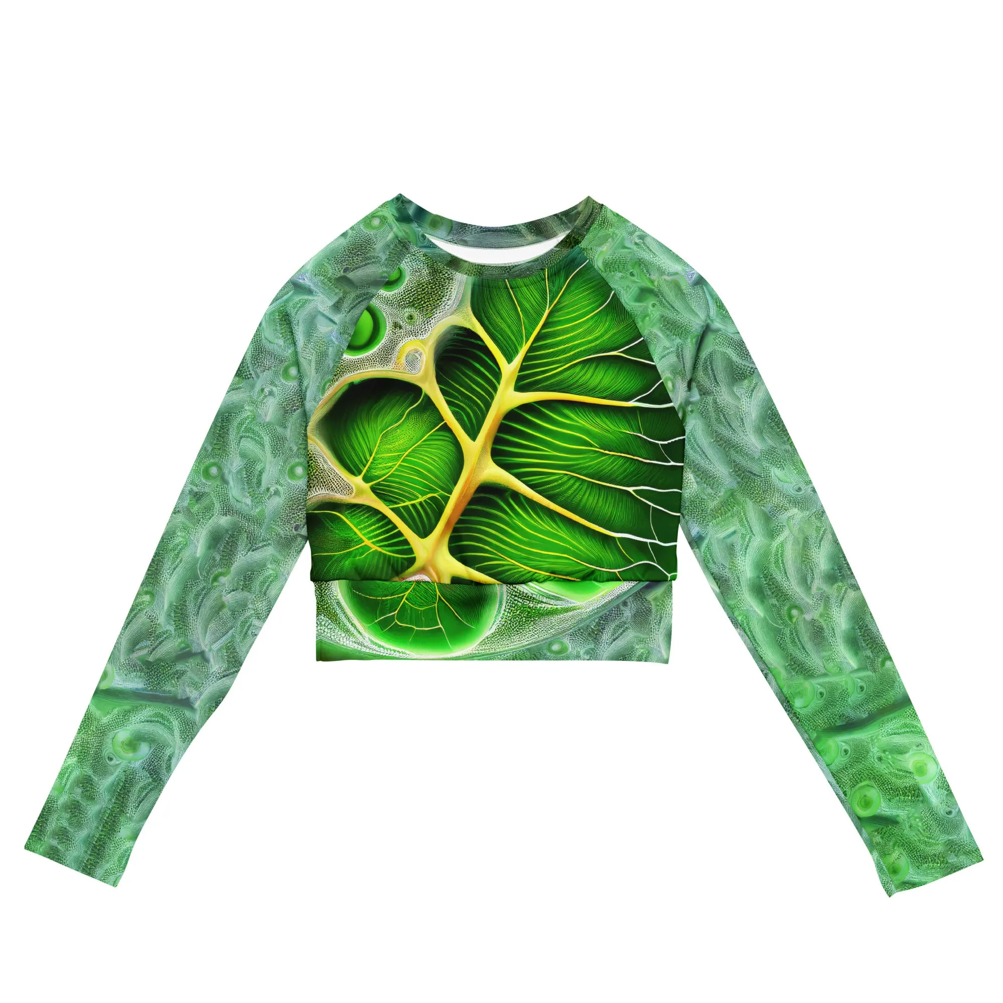 Long-Sleeve Crop Top Breathing in Green