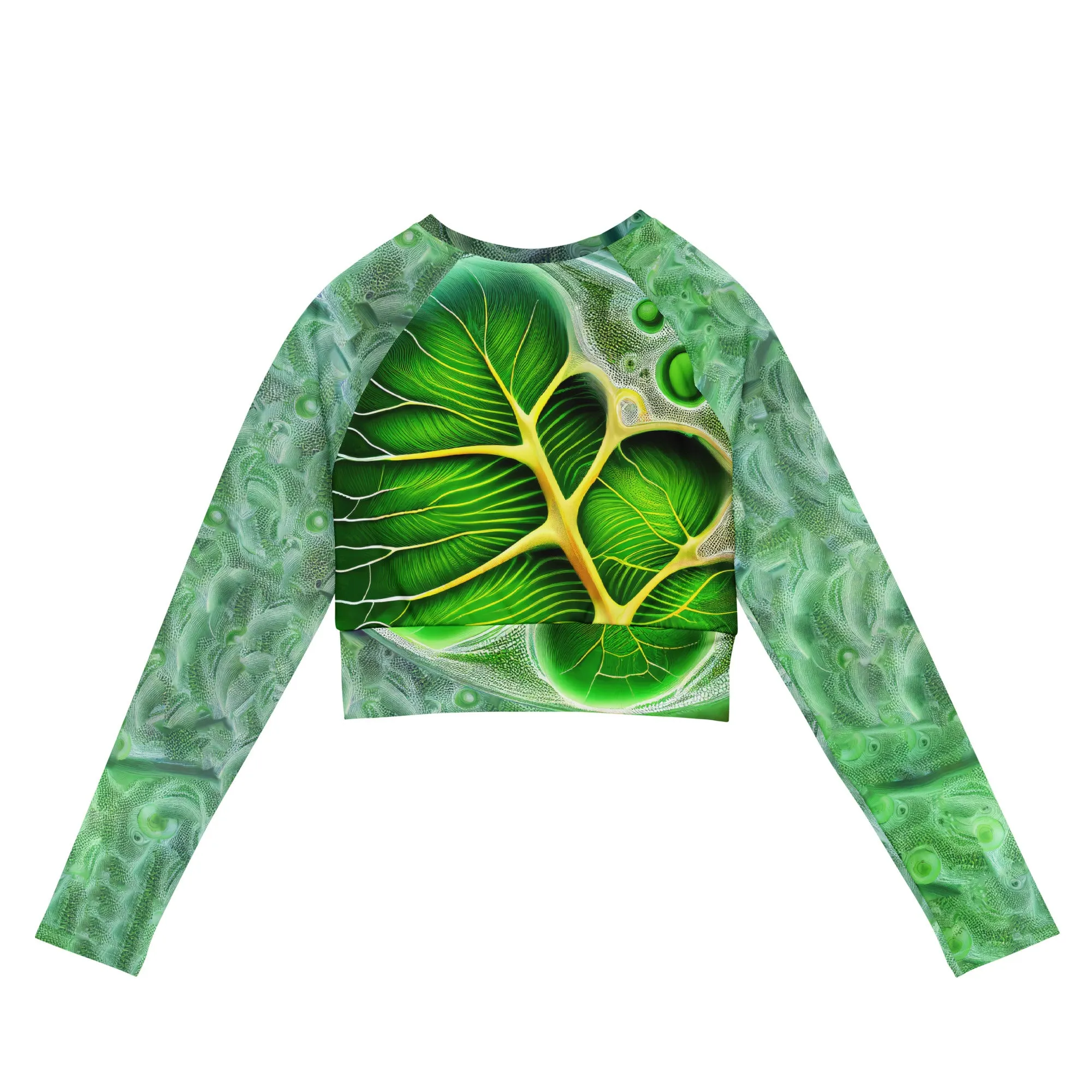 Long-Sleeve Crop Top Breathing in Green