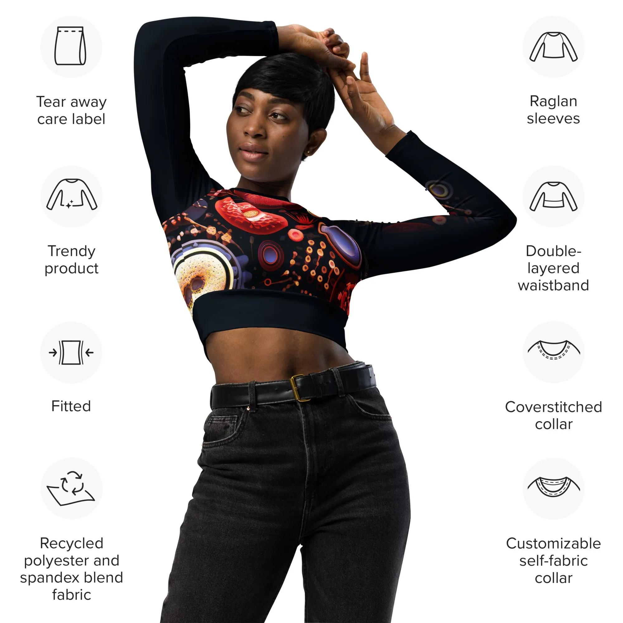 Long-Sleeve Crop Top From the Eyepeas