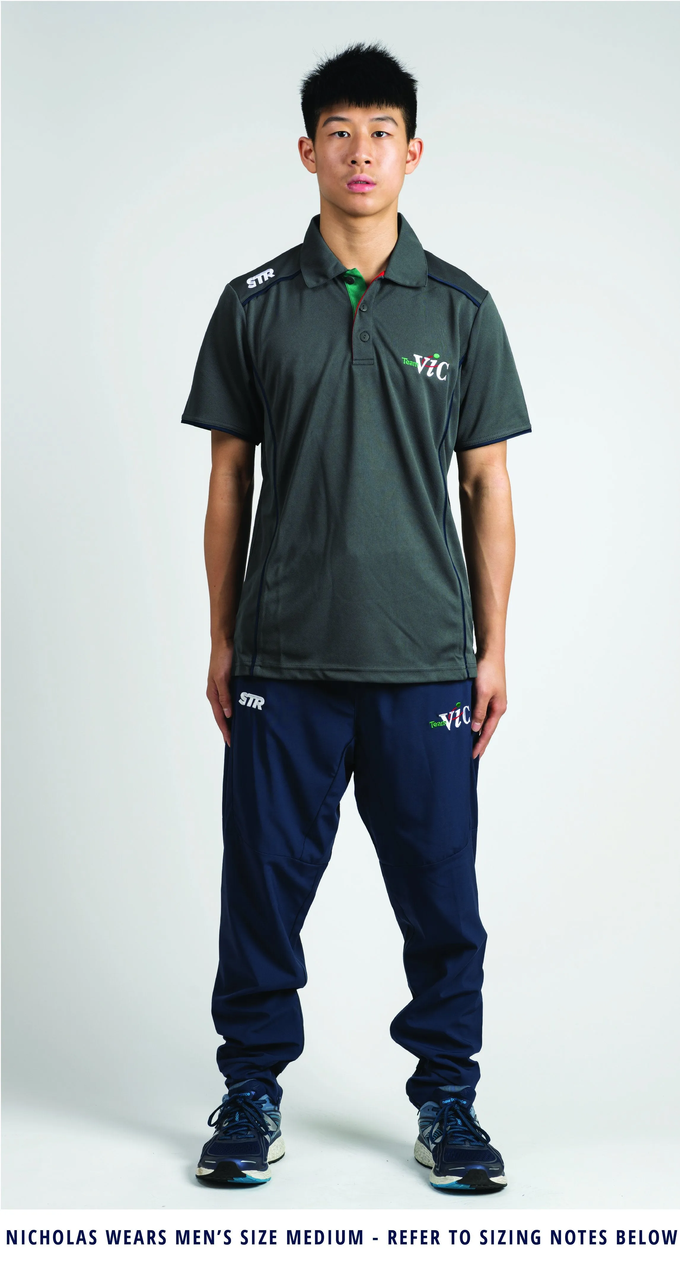 Male Team Vic Graphite Polo (2022  Run Out Stock)