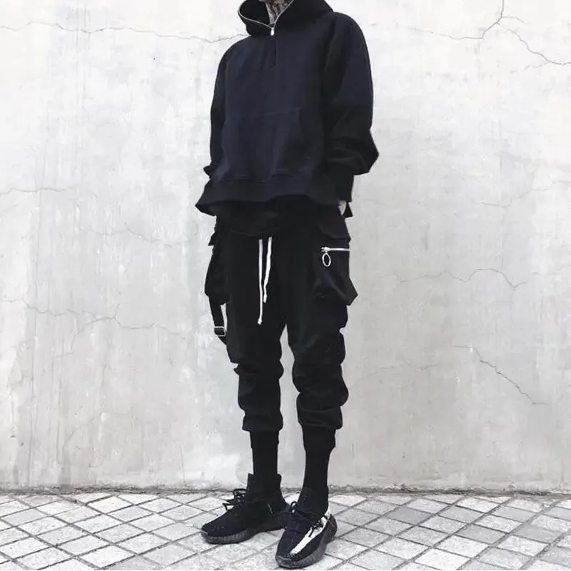 Men Black Cargo Pants^