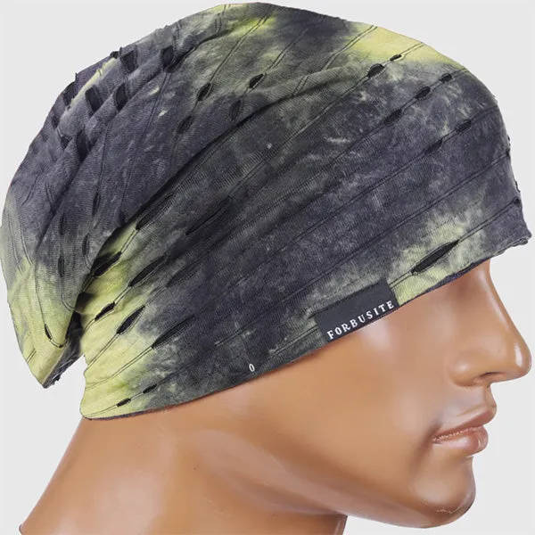 Men Distressed Slouchy Beanie Hat B090b