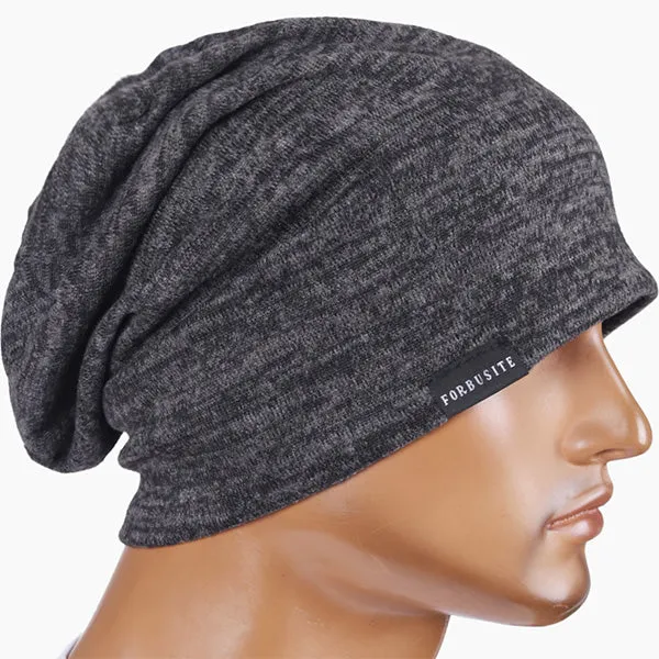 Men Striped Slouch Beanie Hat B406