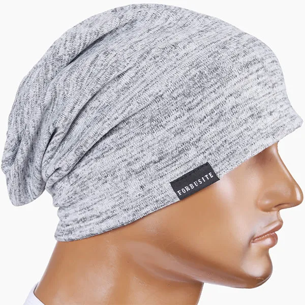 Men Striped Slouch Beanie Hat B406