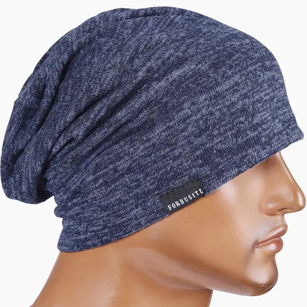 Men Striped Slouch Beanie Hat B406