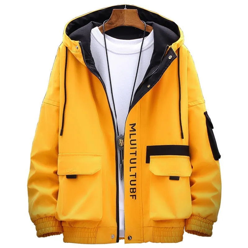 Men's Jackets Thickened Casual Coats Trendy Hooded Tops