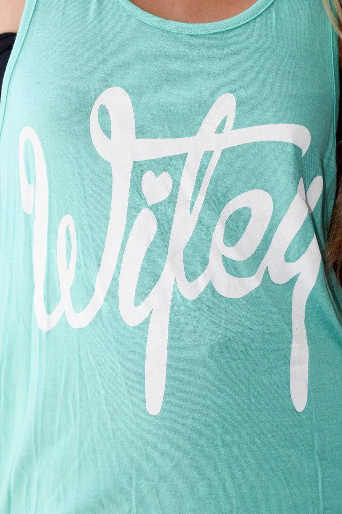 Mint "Wifey" Tank Top