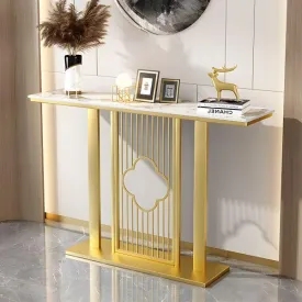 Modern Luxurious Console Table with White Marble Top - Elegant Design