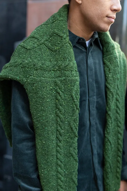 Moss Green Donegal Aran Jumper